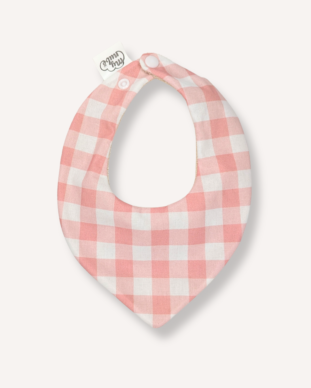 Babero bambú Vichy Rosa