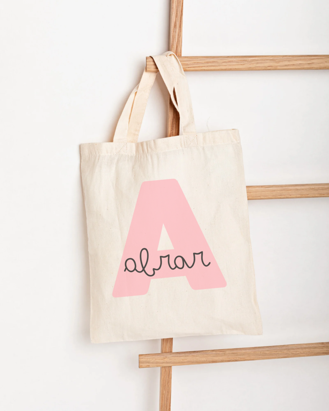 Mini totebag nombre con inicial