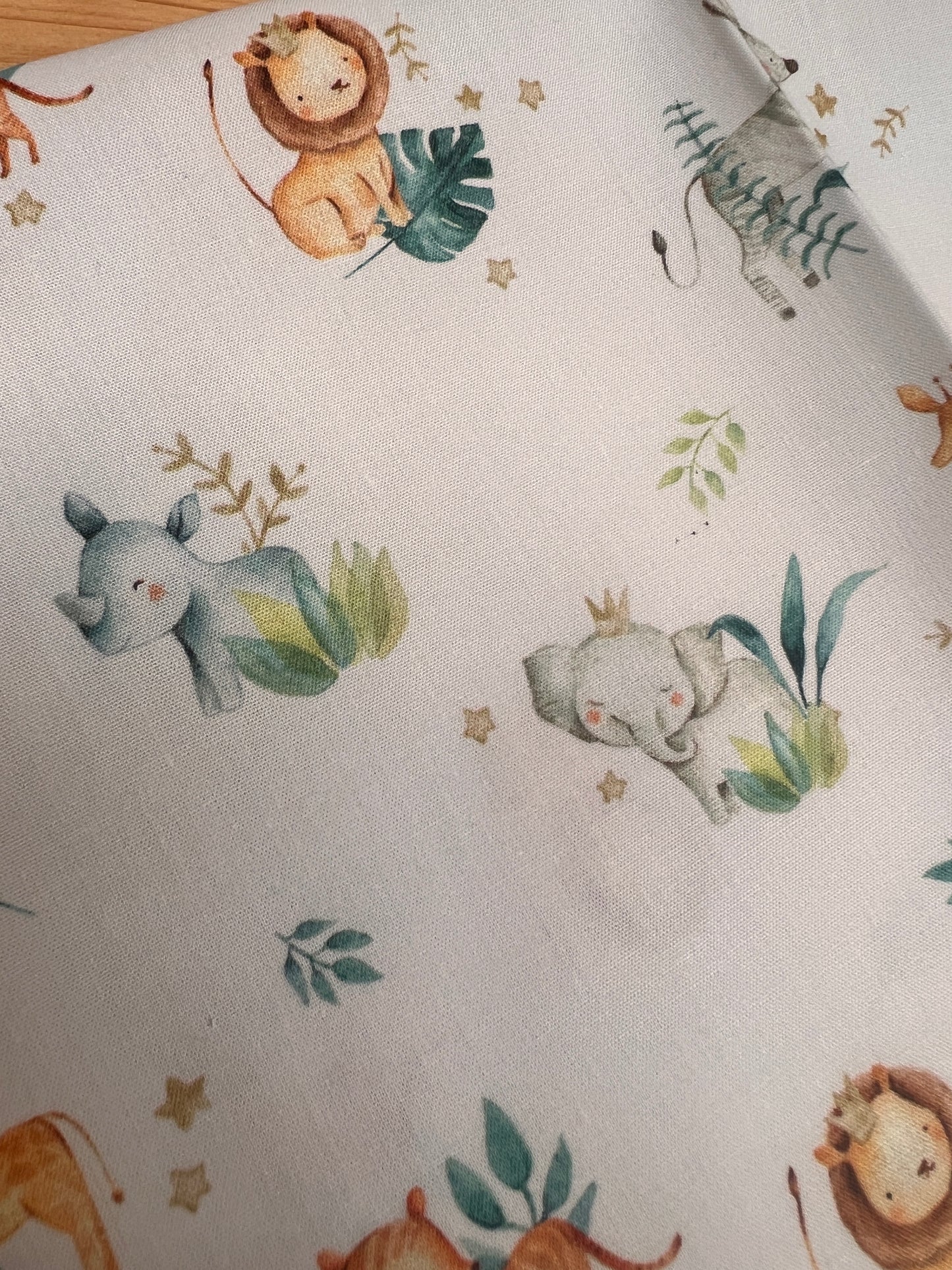 Tela popelin Animales selva