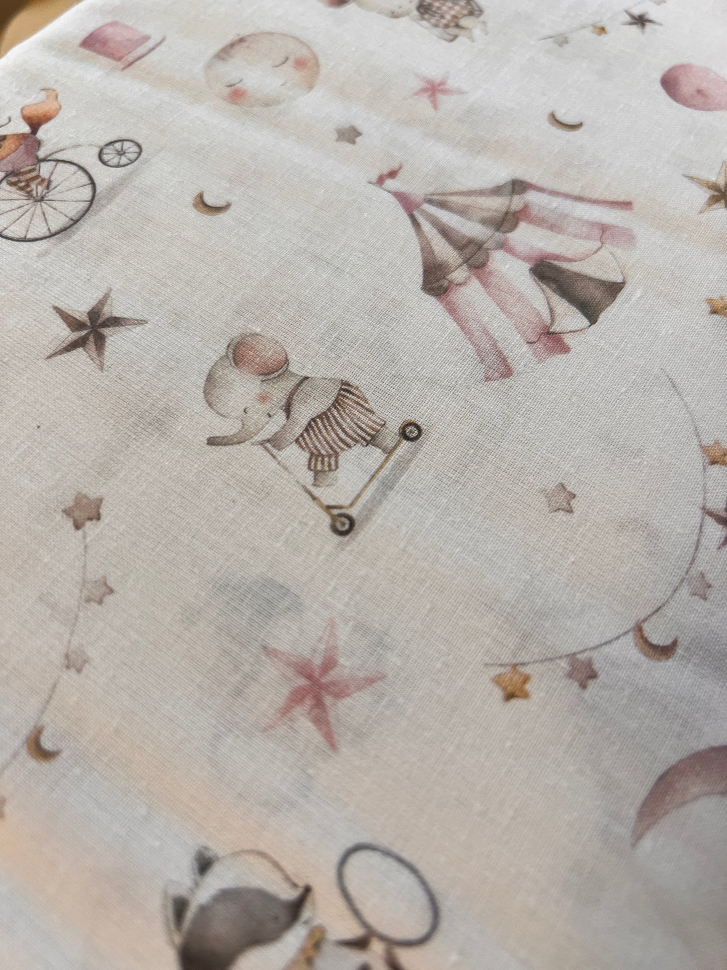 Tela popelin circus rosa