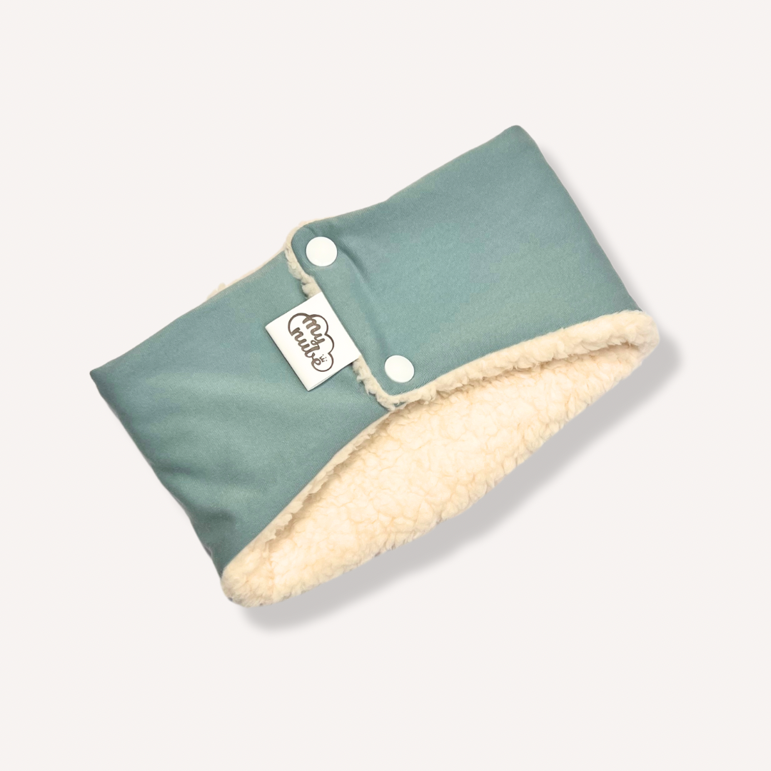 Cuello de Botones sherpa azul
