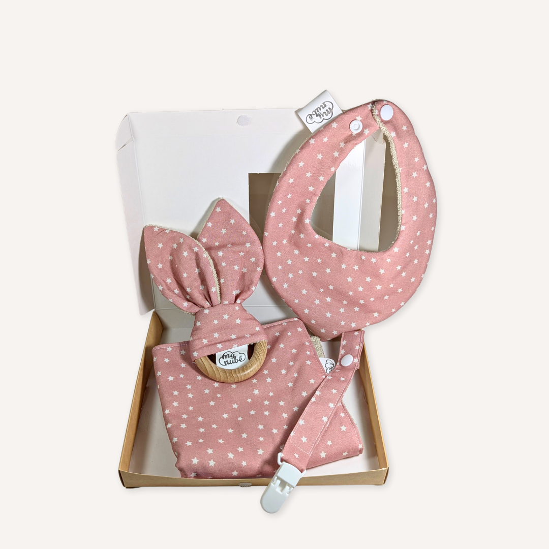 Canastilla personalizada para bebé hecha a mano con algodón natural y bambú, regalo original y ecológico para bebé