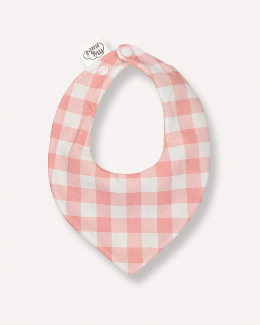 Babero bambú Vichy Rosa