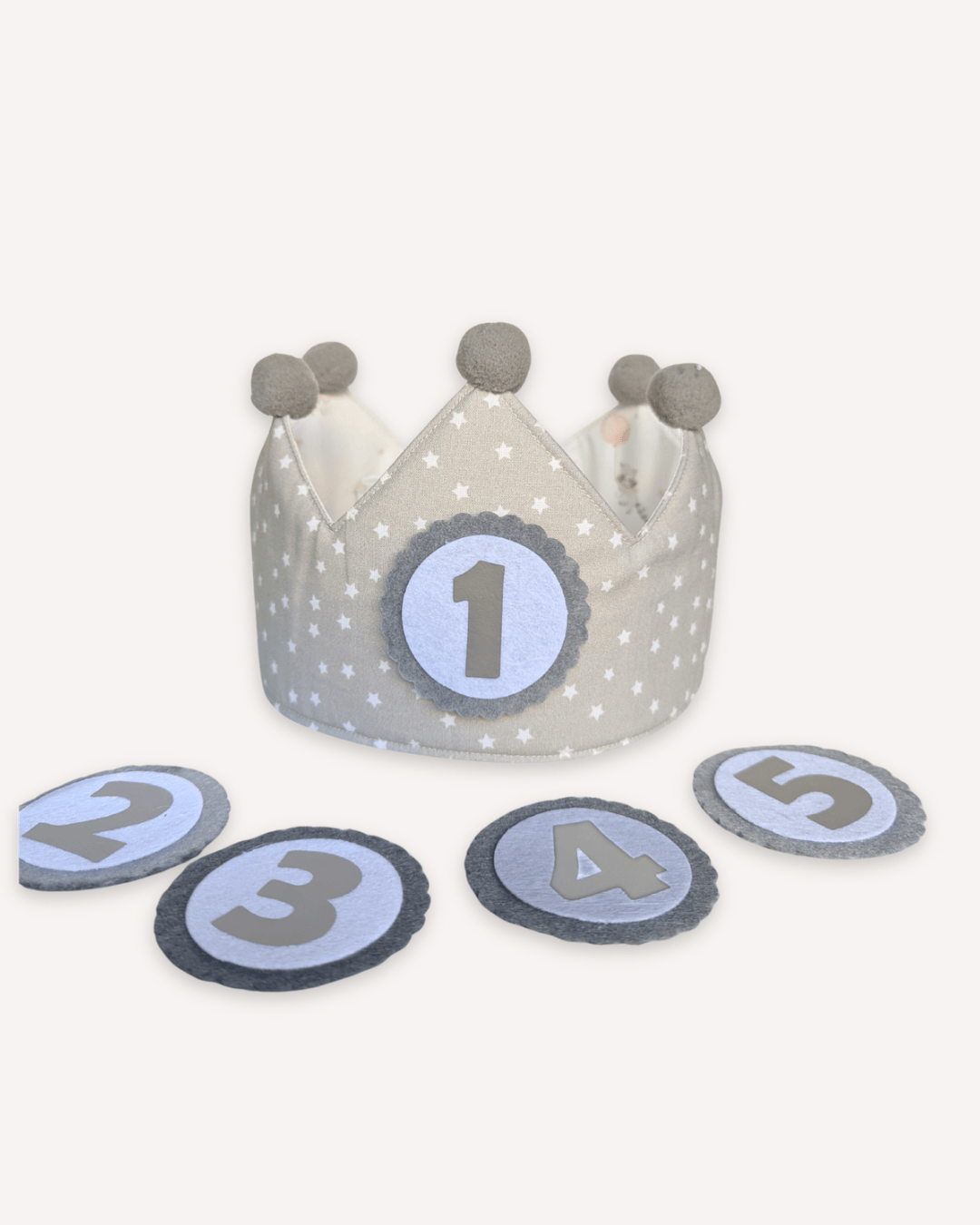 Corona cumpleaños reversible globos