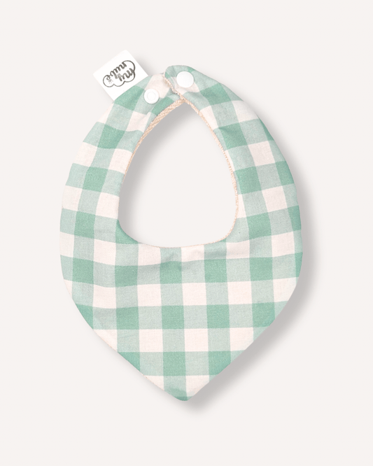 Babero bambú vichy mint