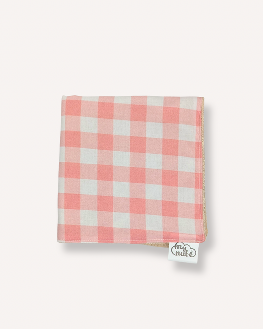 Toallita de lactancia de bambú Vichy rosa