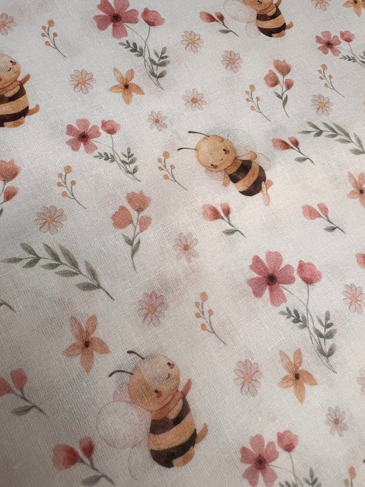 Tela popelin Abejitas
