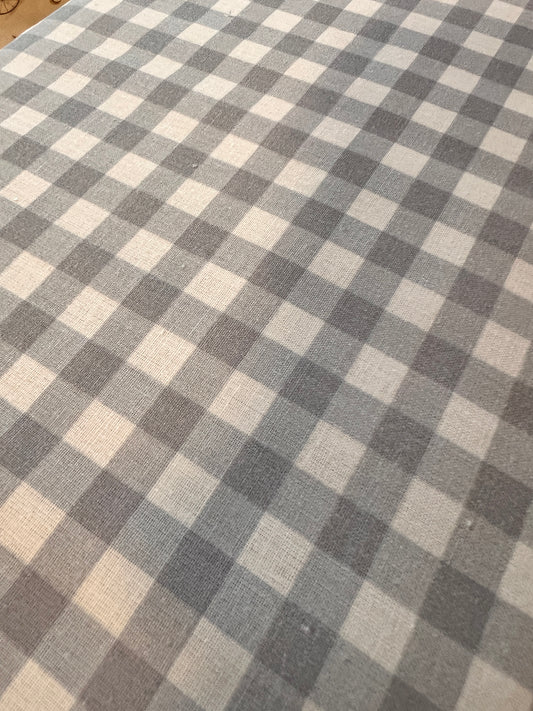 Tela popelin vichy gris