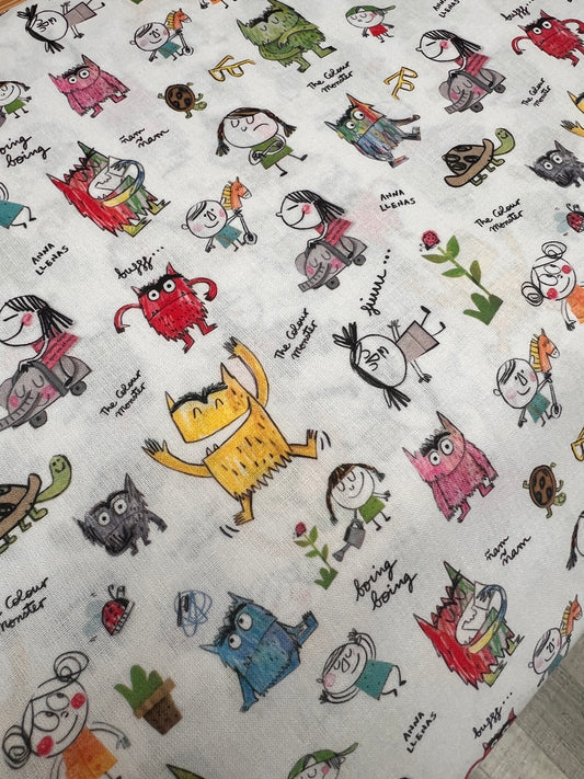 Tela popelin Montruo de los colores