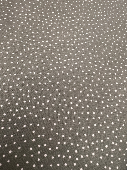 Tela popelin topitos verde oscuro